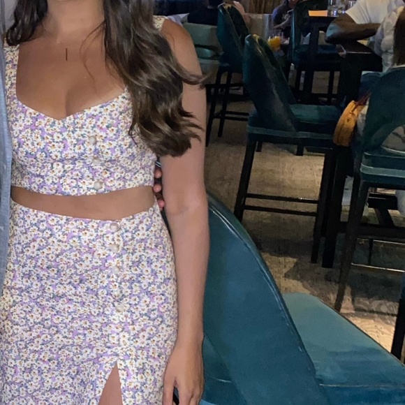 Zara Dresses & Skirts - Zara Two Piece Crop Top & Skirt Set